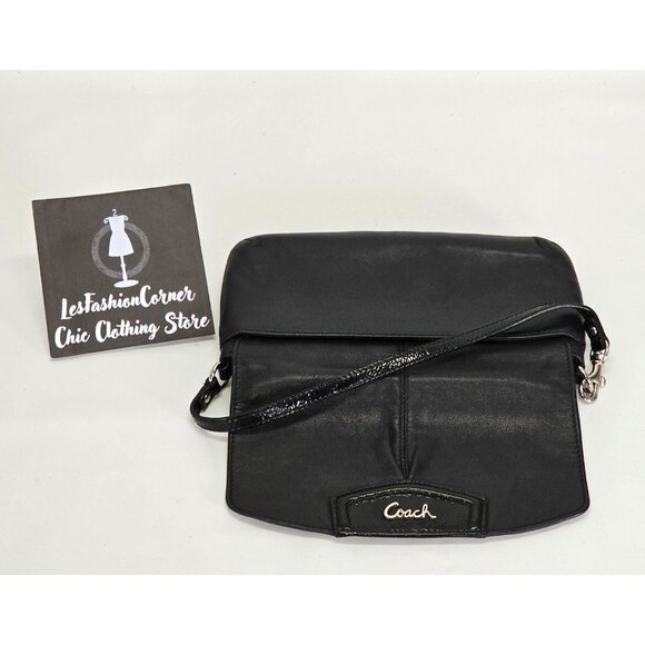 Coach Women's Black Leather Ashley Evening Credit Card Wallet Wristlet M 2070 - Picture 13 of 15